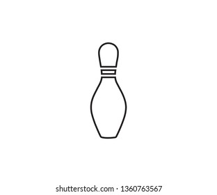 Bowling skittle game symbol competition icon