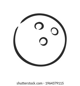 Bowling skittles and ball sketch vector illustration