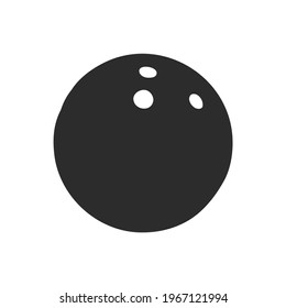 Bowling skittles and ball sketch vector illustration