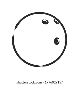 Bowling skittles and ball sketch vector illustration