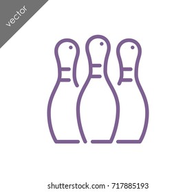 Bowling skittles icon
