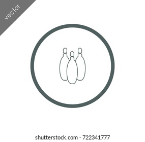 Bowling skittles icon