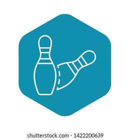 Bowling skittles icon. Outline bowling skittles vector icon for web design isolated on white background