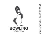 bowling snake logo. this logo suitable for sport, community, tournament and especially in the fields related to bowling