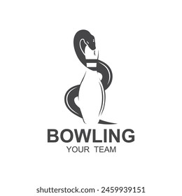 bowling snake logo. this logo suitable for sport, community, tournament and especially in the fields related to bowling