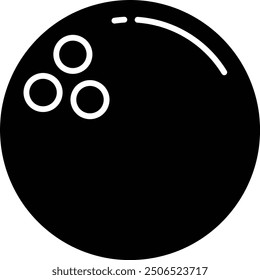 Bowling solid glyph vector illustration