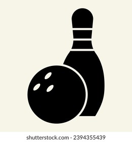 Icono sólido de bolas. Pictograma de tipo bola y vástago en color beige. Señales deportivas y recreativas para el concepto móvil y el diseño web. Gráficos vectoriales