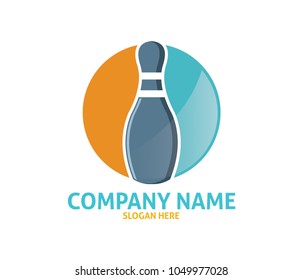 bowling sport center vector logo design template