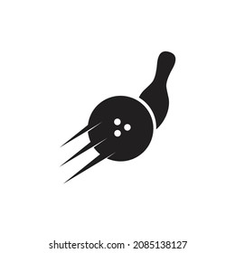 Bowling sport competition vector logo design