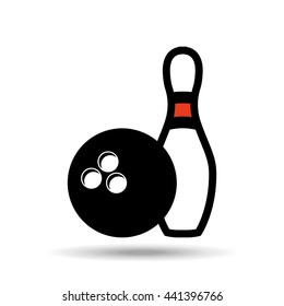 bowling sport design 