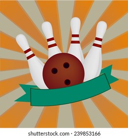 bowling sport design element