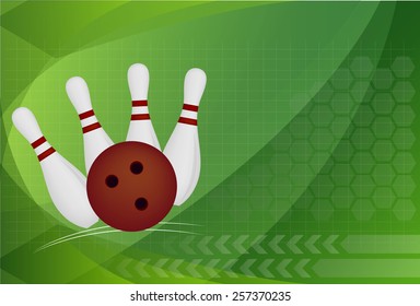 bowling sport design element