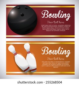 bowling sport design, vector illustration eps10 graphic 