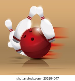 bowling sport design, vector illustration eps10 graphic 