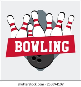 bowling sport design, vector illustration eps10 graphic 