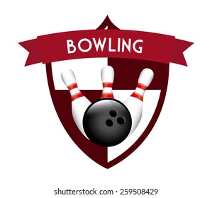 bowling sport design, vector illustration eps10 graphic 