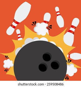 bowling sport design, vector illustration eps10 graphic 