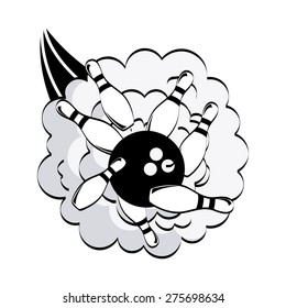 bowling sport design, vector illustration eps10 graphic 