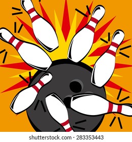 bowling sport design, vector illustration eps10 graphic 