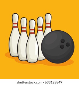 bowling sport equipment icon