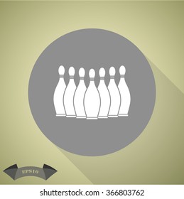 Bowling sport icon