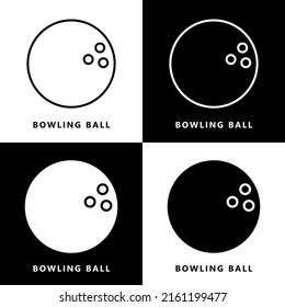 Bowling Sport Icon Cartoon. Bowling Ball Symbol Vector Logo
