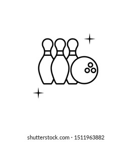 Bowling, sport icon. Element of sport thin line icon