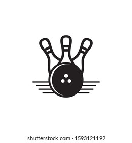 Bowling sport icon logo design inspiration vector template