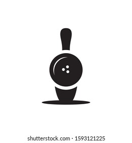 Bowling sport icon logo design inspiration vector template