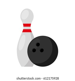 bowling sport isolated icon vector illustration design