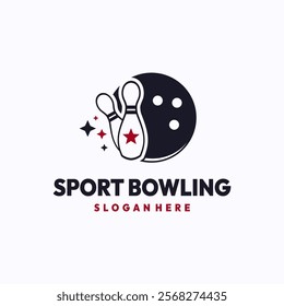 Bowling sport logo design template. Bowling tournament concept. Creative vector symbol.