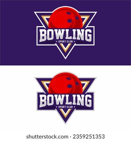 Bowling sport logo design vector illustration