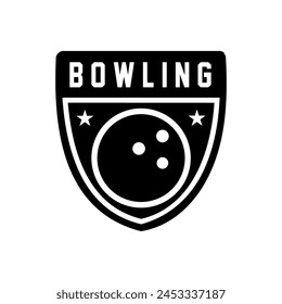 Bowling sport logo design vector illustration