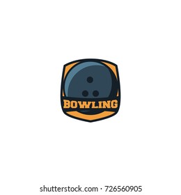 Bowling sport logo emblem vector
