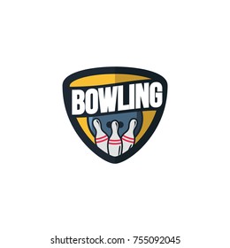 Bowling sport logo & emblem vector
