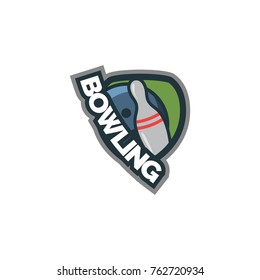 Bowling sport logo & icon vector