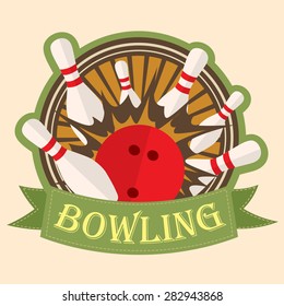 Bowling Sport Logo Sign Symbol Emblem Stock Vector (Royalty Free ...