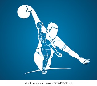 Bowling Sport Players Bowler Male and Female Action Cartoon Graphic Vector