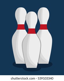 bowling sport related icon image vector illustration design 