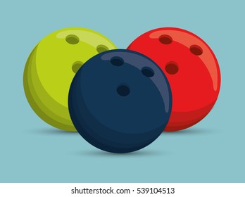 bowling sport related icon image vector illustration design 