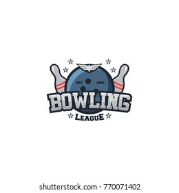 Bowling sport team logo vector