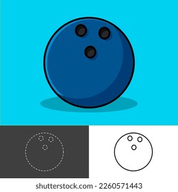 bowling sport vector design collection