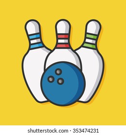 bowling sport vector icon