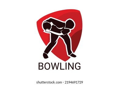 bowling sport vector line icon. playing bowling. sport pictogram, vector illustration.