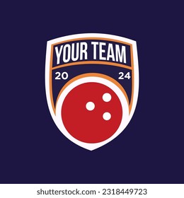 bowling sports badge emblem logo