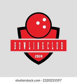 bowling sports badge emblem logo
