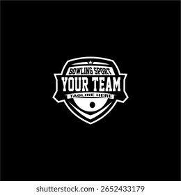 bowling sports badge emblem logo