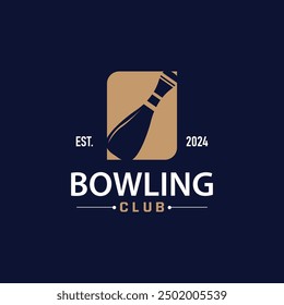 Bowling Sports Club Logo, Bowling Ball And Pin Design Vector Tournament Templet Illustration