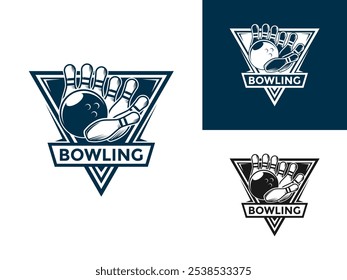 Bowling Sports Club Logo vector, Bowling vintage logo design template