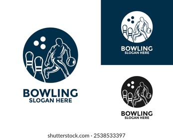 Bowling Sports Club Logo vector, Bowling vintage logo design template